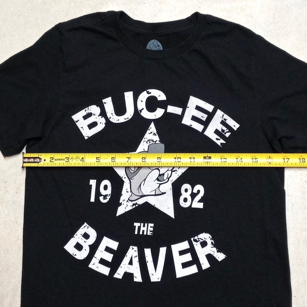 Buc-ee's the Beaver T-Shirt Adult Size Small Black Graphic Short Sleeve Tee - Picture 6 of 6